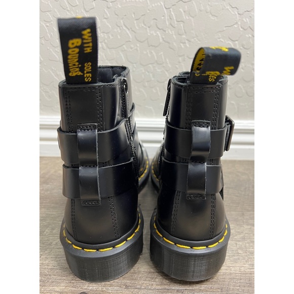 Dr. Martens Unisex Jaime’s Black Leather combat Harness Boot Size M 9 W 10 - Picture 7 of 9